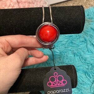 Paparazzi Vibrant Red and Silver Cuff